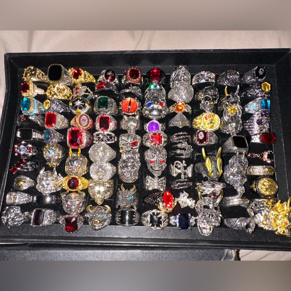 Men's Bold Silver and Gold Ring Collection
